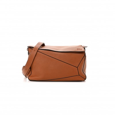 LOEWE CALFSKIN LARGE PUZZLE BAG TAN (36.5*23*19cm)