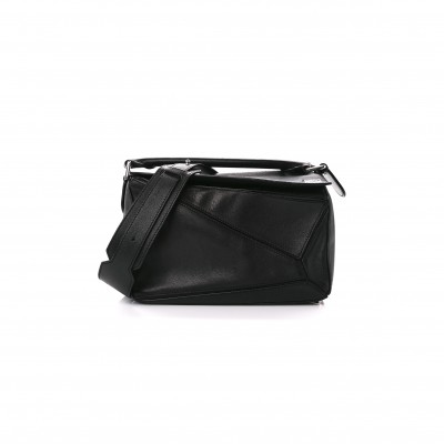 LOEWE CALFSKIN MEDIUM PUZZLE BAG BLACK (29*19.5*14cm)