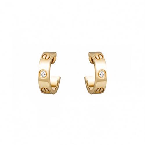 CARTIER  LOVE EARRINGS, 2 DIAMONDS B8022900