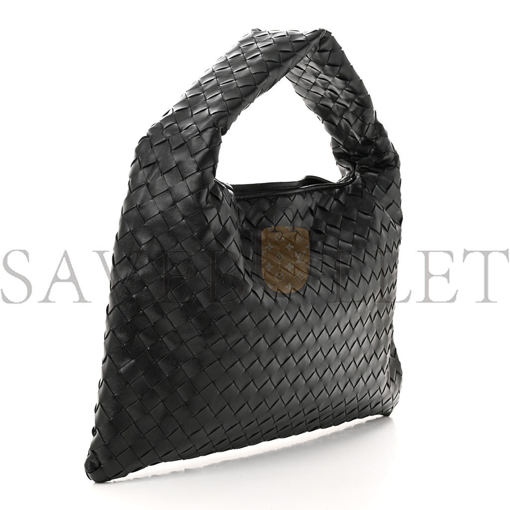 BOTTEGA VENETA NAPPA INTRECCIATO SMALL HOP BLACK  (45*29*4cm)