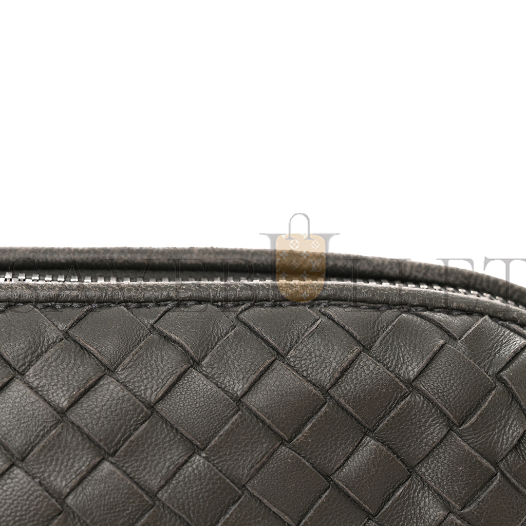 BOTTEGA VENETA NAPPA INTRECCIATO NODINI CROSSBODY MESSENGER NEW LIGHT GREY  (23*19*5cm)