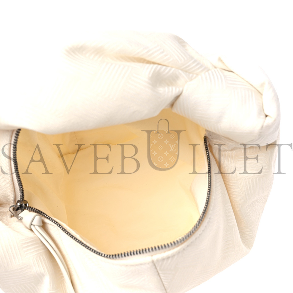 BOTTEGA VENETA JACQUARD MINI DOUBLE KNOT BAG IVORY  (28*10cm)