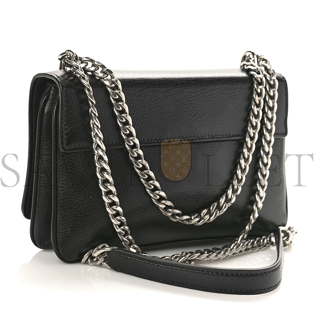 PRADA SAFFIANO CHAIN SHOULDER BAG BLACK (20*13*4cm)