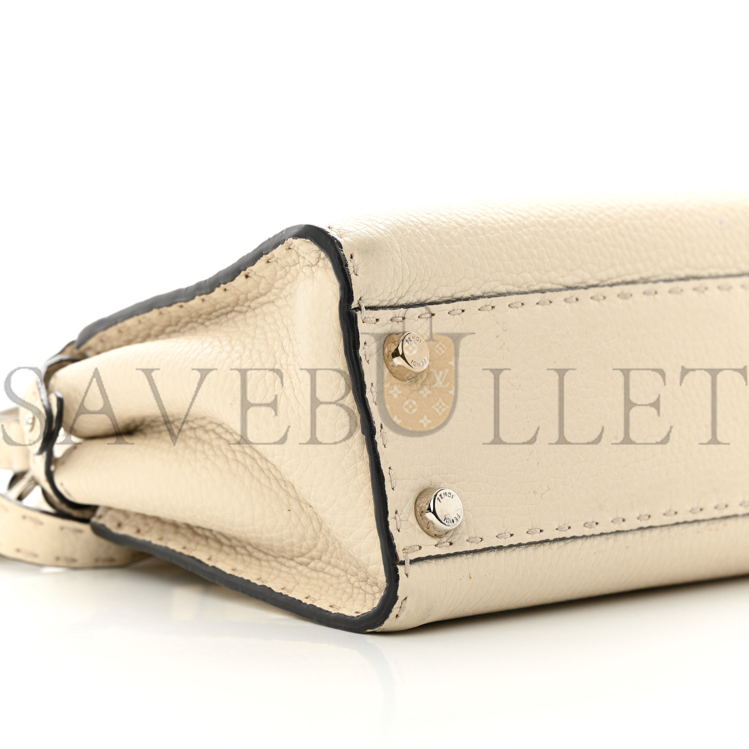 FENDI CUOIO ROMANO SELLERIA MINI PEEKABOO ICONIC SATCHEL LATTE (23*17*12cm) FENDI CUOIO ROMANO SELLERIA MINI PEEKABOO ICONIC SATCHEL LATTE (23*17*12cm)