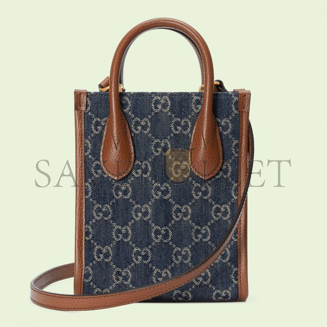 GUCCI MINI TOTE BAG WITH INTERLOCKING&G  671623  (20*16*7cm）