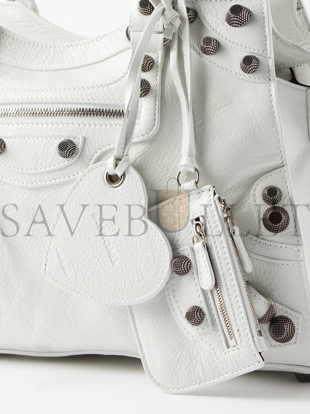 BALENCIAGA WHITE NEO CAGOLE CITY LEATHER SHOULDER BAG MATCHESFASHION US (28.3*24.1*16.7cm)