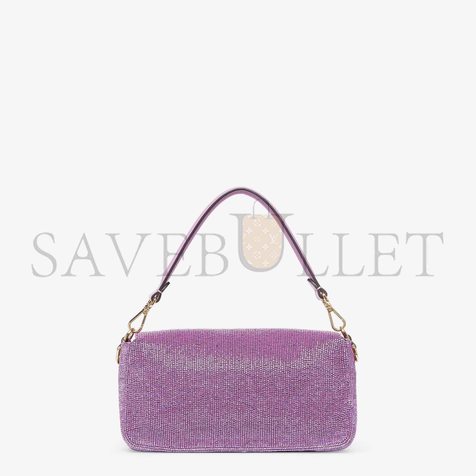 FENDI BAGUETTE - RE-EDITION BAG IN LILAC BEADS 8BR600AM2LF1JCO (27*15*6cm) FENDI BAGUETTE - RE-EDITION BAG IN LILAC BEADS 8BR600AM2LF1JCO (27*15*6cm)