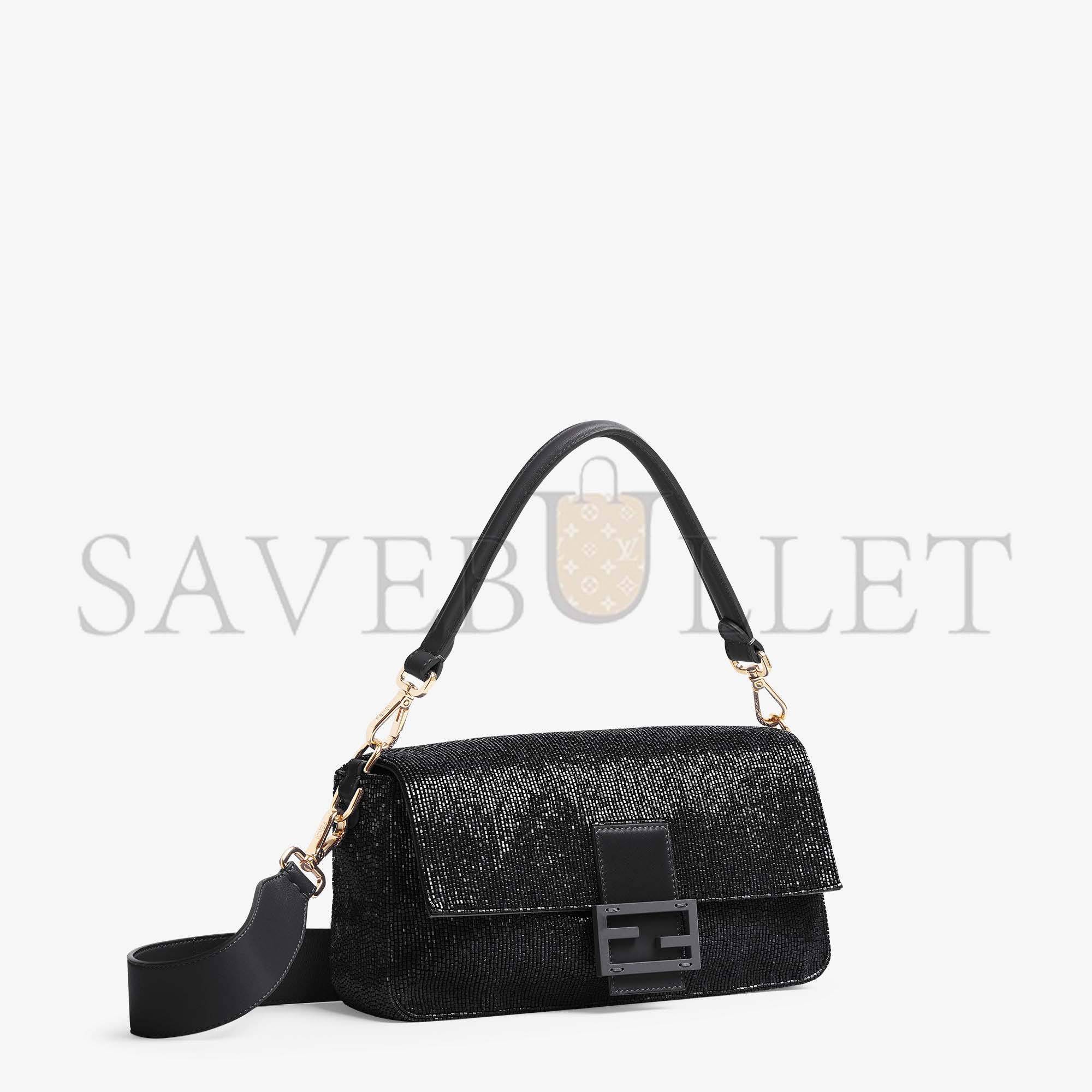 FENDI BAGUETTE - RE-EDITION BAG IN BLACK BEADS 8BR600AM2LF0KUR (27*15*6cm) FENDI BAGUETTE - RE-EDITION BAG IN BLACK BEADS 8BR600AM2LF0KUR (27*15*6cm)