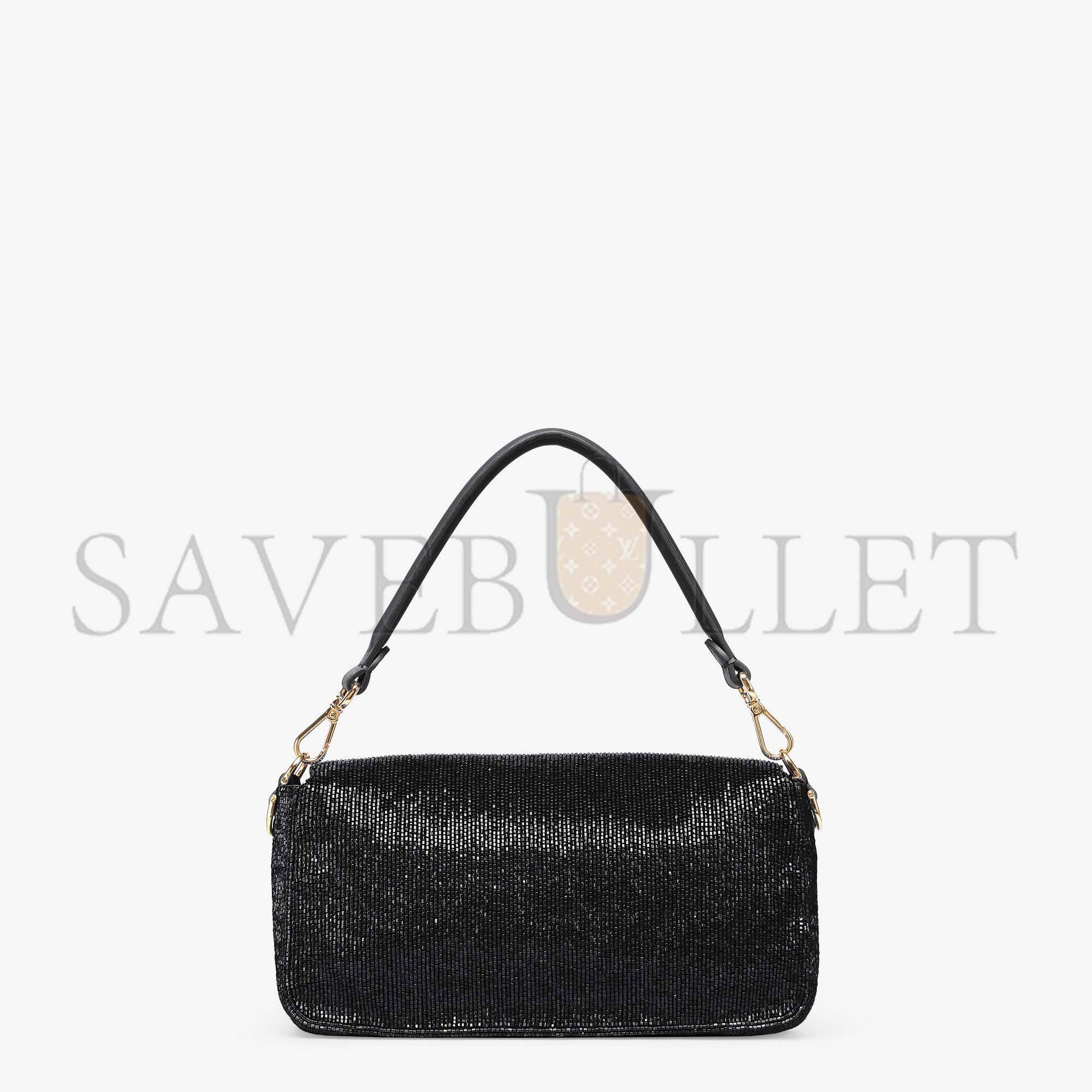FENDI BAGUETTE - RE-EDITION BAG IN BLACK BEADS 8BR600AM2LF0KUR (27*15*6cm) FENDI BAGUETTE - RE-EDITION BAG IN BLACK BEADS 8BR600AM2LF0KUR (27*15*6cm)