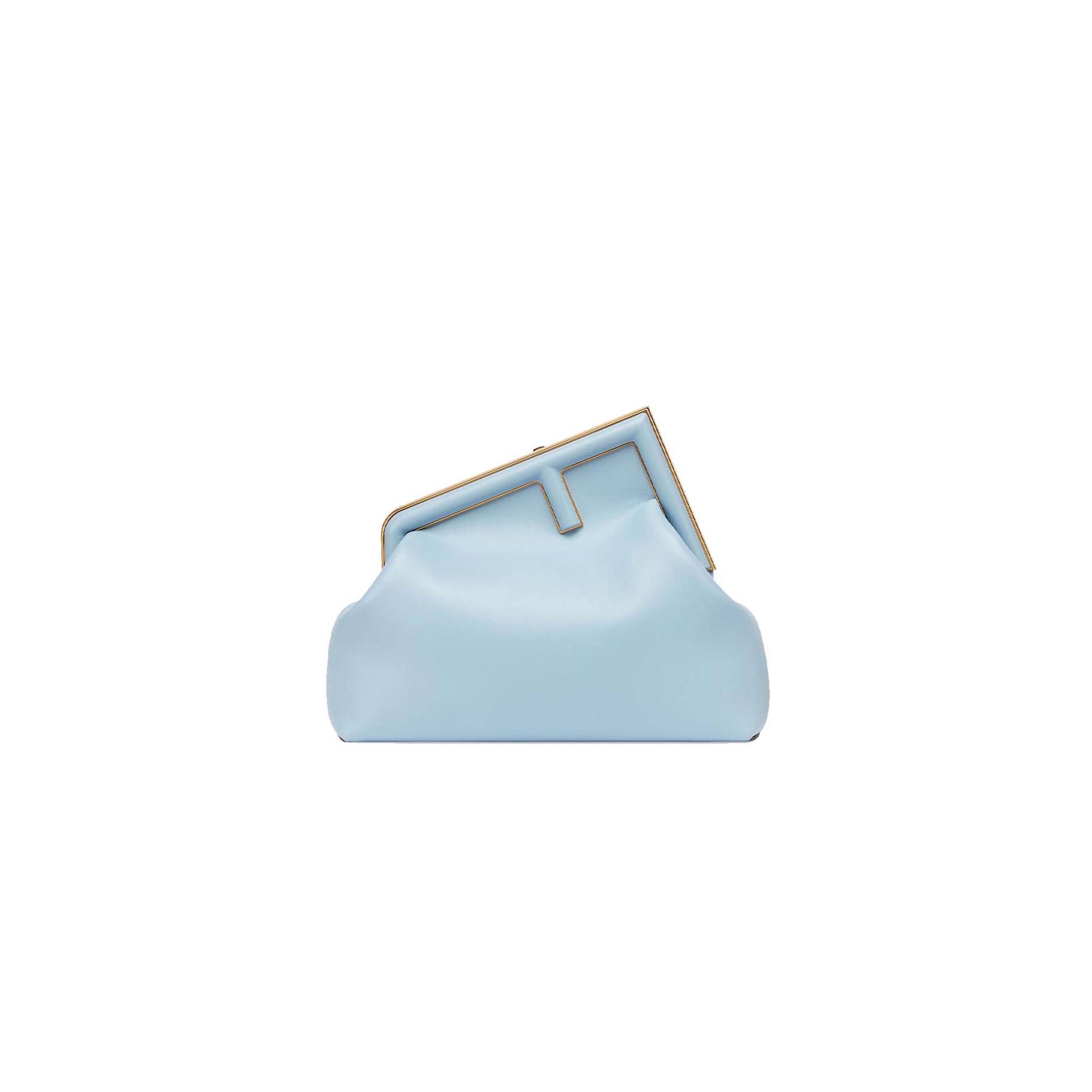 FENDI FIRST MEDIUM - LIGHT BLUE LEATHER BAG 8BP127ABVEF1993 (32.5*23.5*15cm)