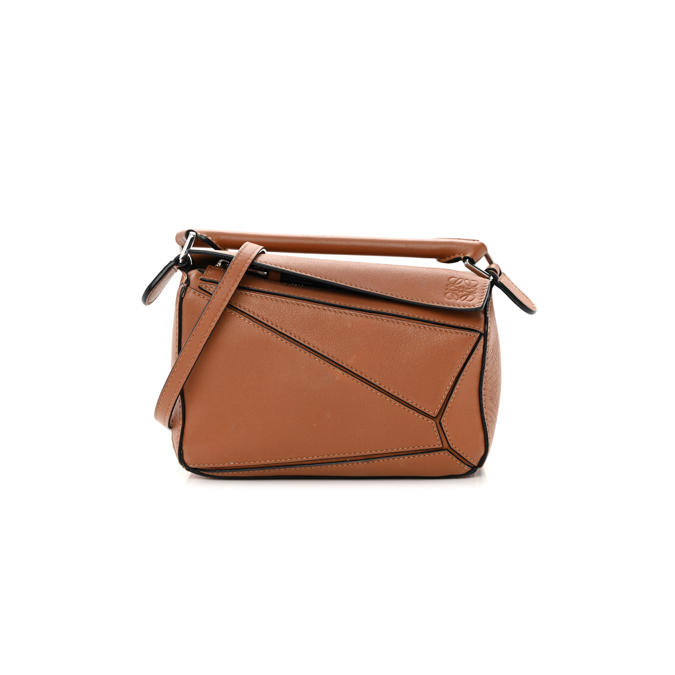 LOEWE CALFSKIN MINI PUZZLE BAG TAN (18*12.5*8cm)