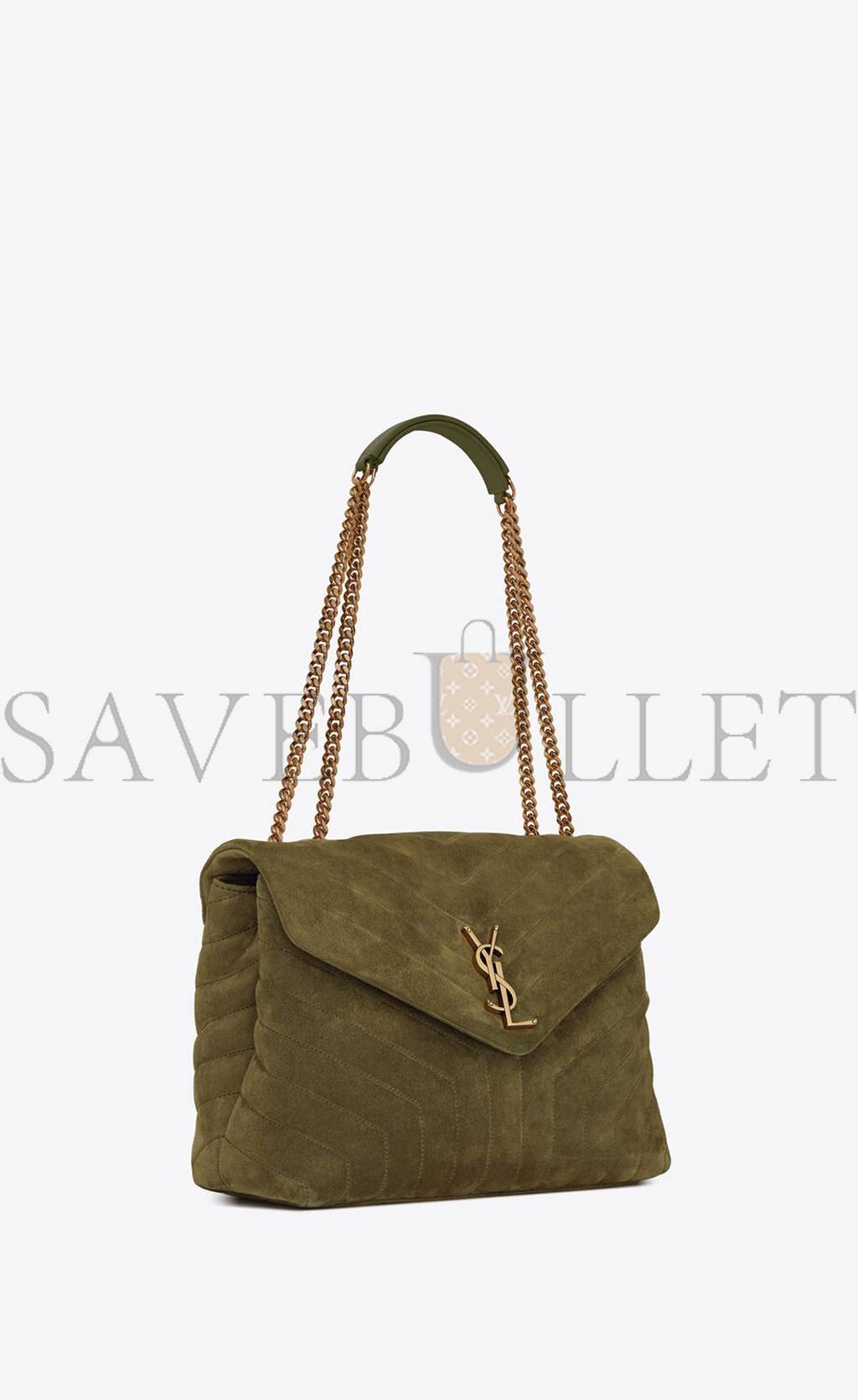 YSL LOULOU MEDIUM IN QUILTED SUEDE 5749461U8673206 (32*22*12cm)