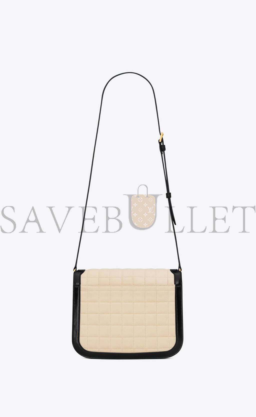 YSL SOLFERINO MEDIUM SUPPLE SATCHEL IN QUILTED NUBUCK SUEDE 733704AABR99289 (22*16*4cm)