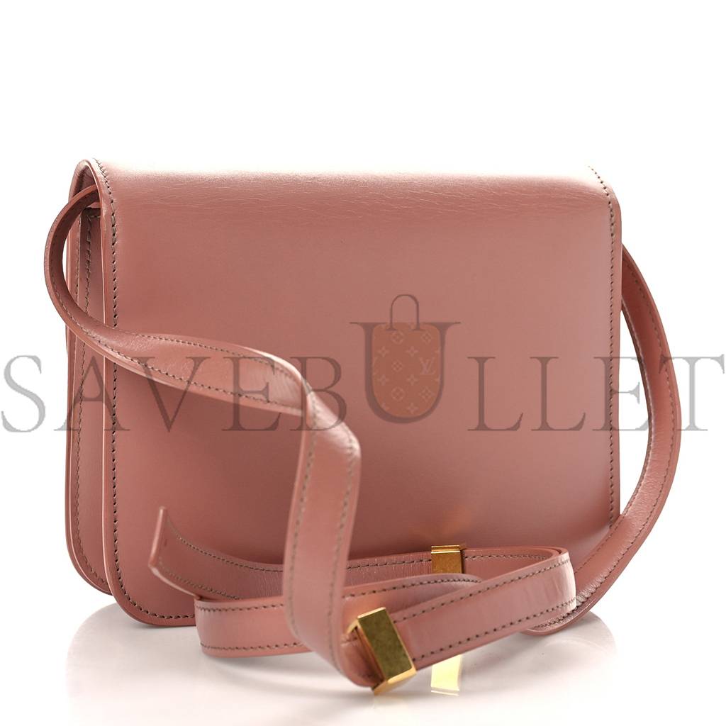 CELINE BOX CALFSKIN TEEN CLASSIC BOX FLAP BAG ANTIQUE ROSE (18*15*6cm) CELINE BOX CALFSKIN TEEN CLASSIC BOX FLAP BAG ANTIQUE ROSE (18*15*6cm)