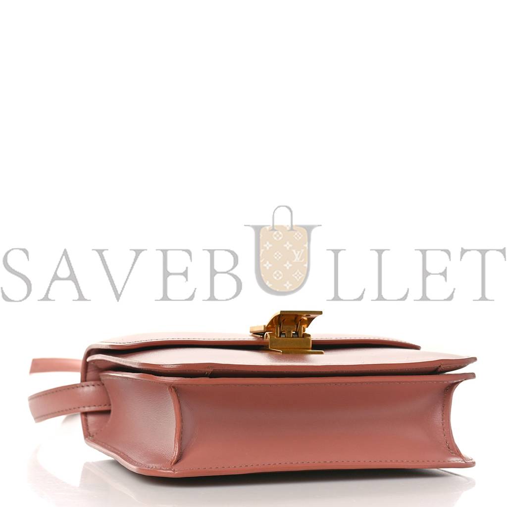 CELINE BOX CALFSKIN TEEN CLASSIC BOX FLAP BAG ANTIQUE ROSE (18*15*6cm) CELINE BOX CALFSKIN TEEN CLASSIC BOX FLAP BAG ANTIQUE ROSE (18*15*6cm)