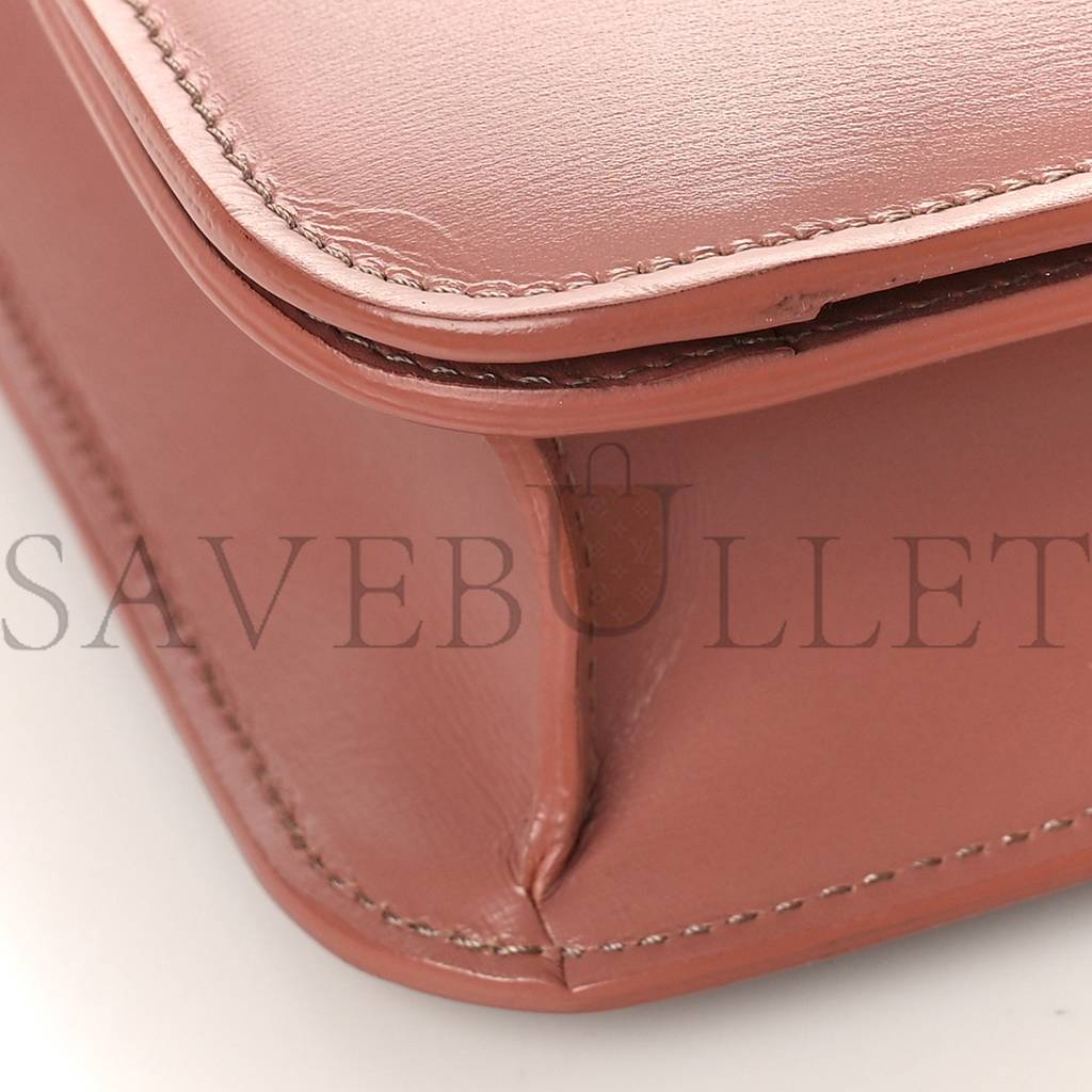 CELINE BOX CALFSKIN TEEN CLASSIC BOX FLAP BAG ANTIQUE ROSE (18*15*6cm) CELINE BOX CALFSKIN TEEN CLASSIC BOX FLAP BAG ANTIQUE ROSE (18*15*6cm)
