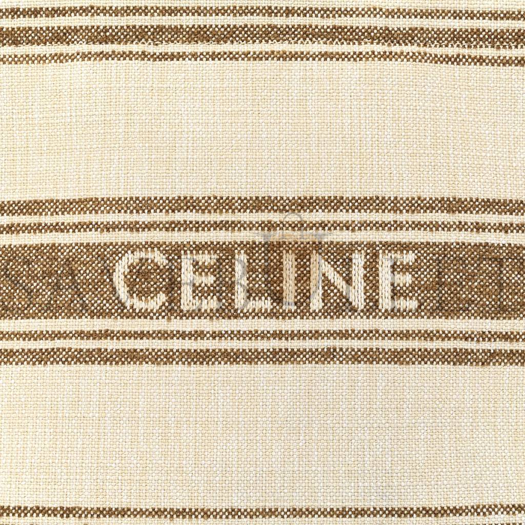 CELINE CANVAS CALFSKIN JACQUARD CABAS TOBACCO TAN (41*29*17cm) CELINE CANVAS CALFSKIN JACQUARD CABAS TOBACCO TAN (41*29*17cm)