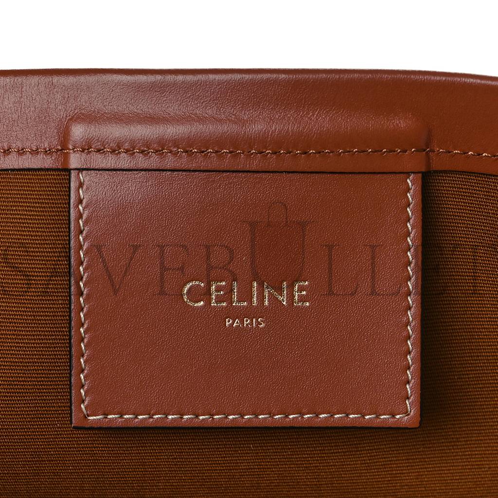 CELINE CALFSKIN CANVAS TRIOMPHE LARGE COUFFIN WHITE (31*23*20cm) CELINE CALFSKIN CANVAS TRIOMPHE LARGE COUFFIN WHITE (31*23*20cm)