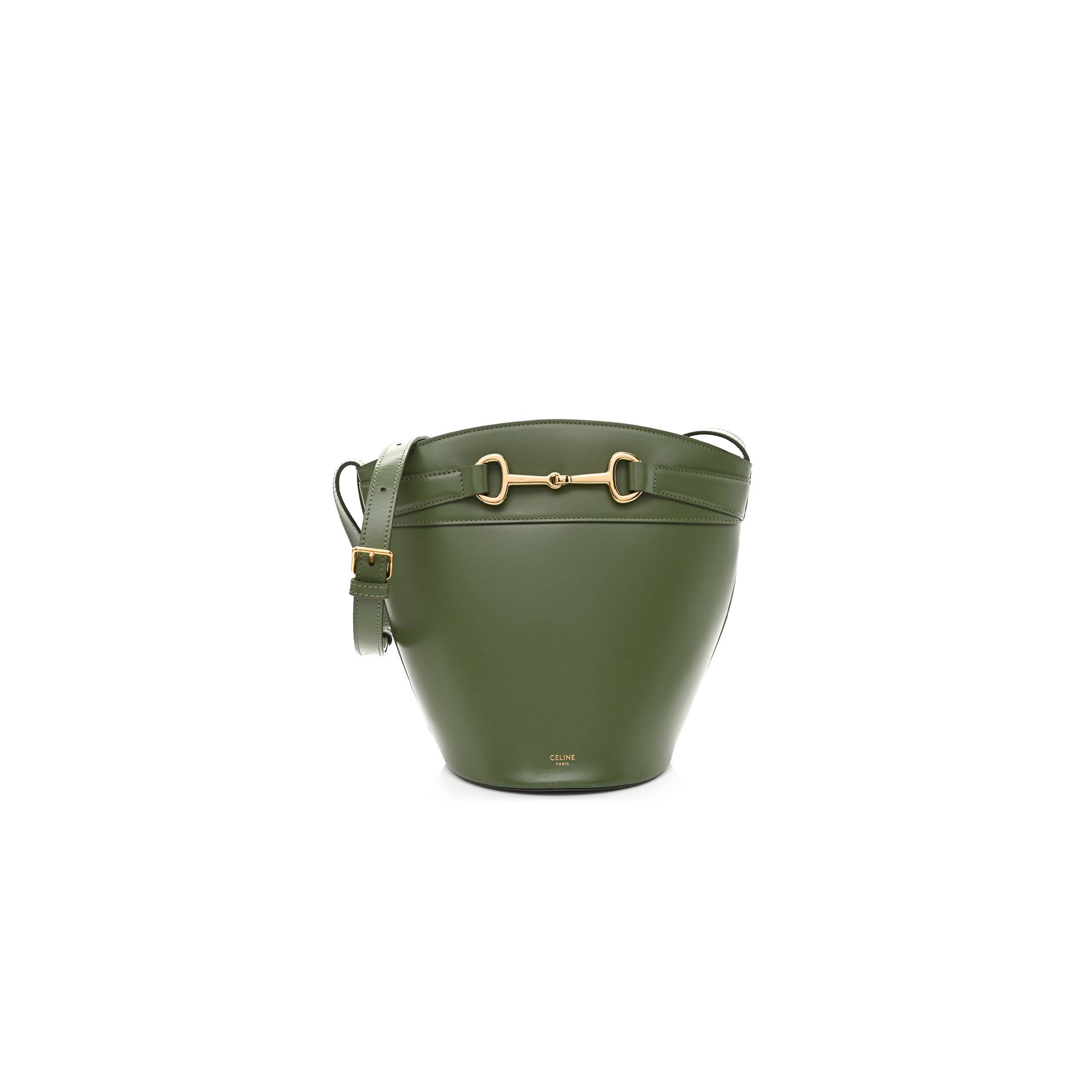 CELINE CALFSKIN CRECY BUCKET BAG GREEN (23*15*15cm) CELINE CALFSKIN CRECY BUCKET BAG GREEN (23*15*15cm)