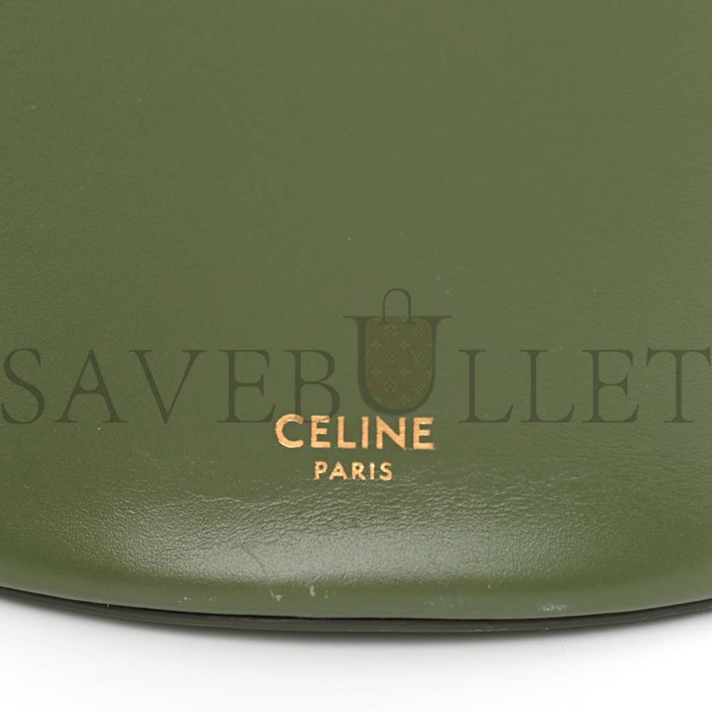 CELINE CALFSKIN CRECY BUCKET BAG GREEN (23*15*15cm) CELINE CALFSKIN CRECY BUCKET BAG GREEN (23*15*15cm)